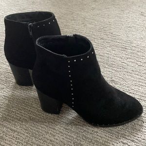black stud booties